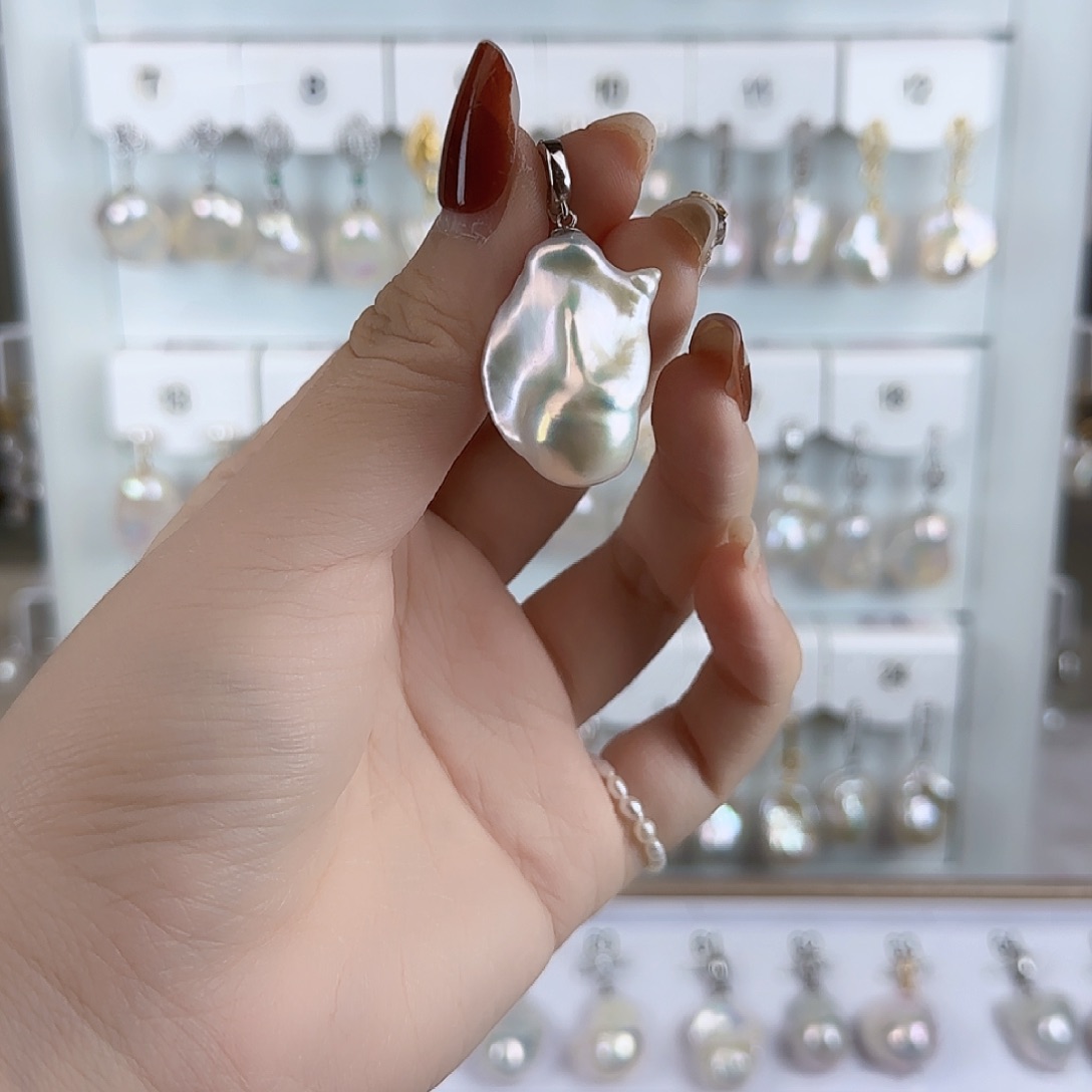 淡水珍珠吊坠(不含链)未镶嵌星***~