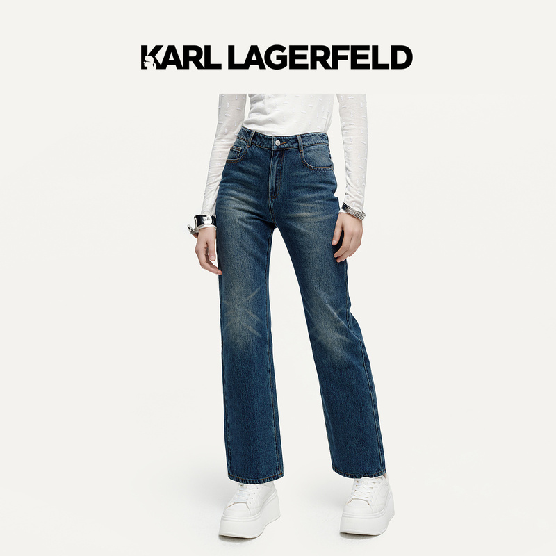 【官方】KARL LAGERFELD卡尔拉格斐24秋新款蓝色牛仔老佛爷K26L1156