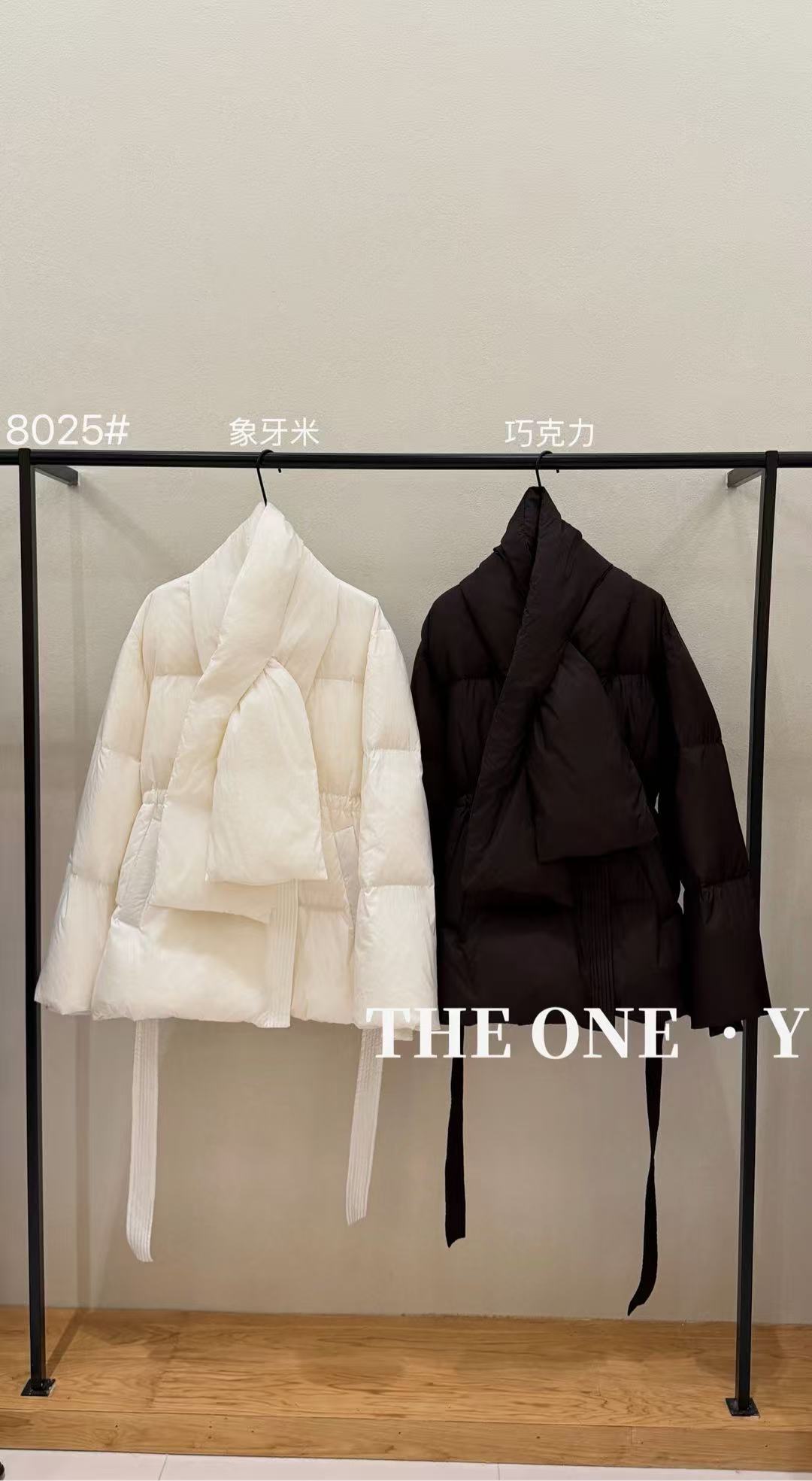 十三行白白家-新国标90白鸭绒宽松百搭休闲羽绒服#8025