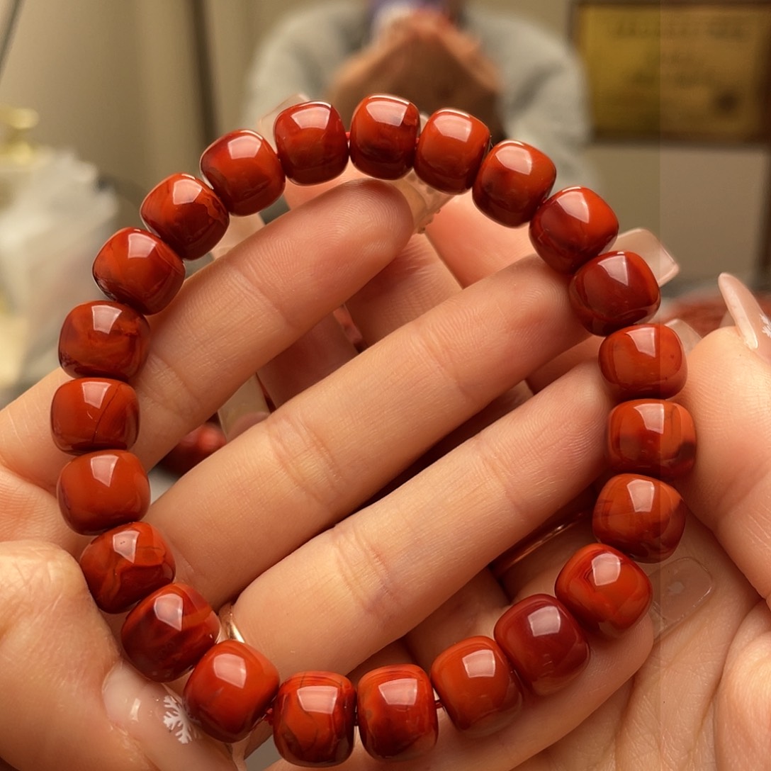 南红玛瑙手链未镶嵌