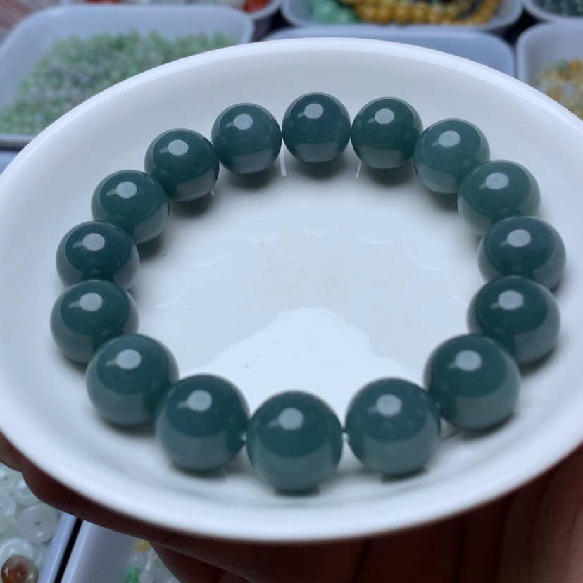 【闪购商品】未镶嵌手链翡翠卡13蓝水6颗 新货