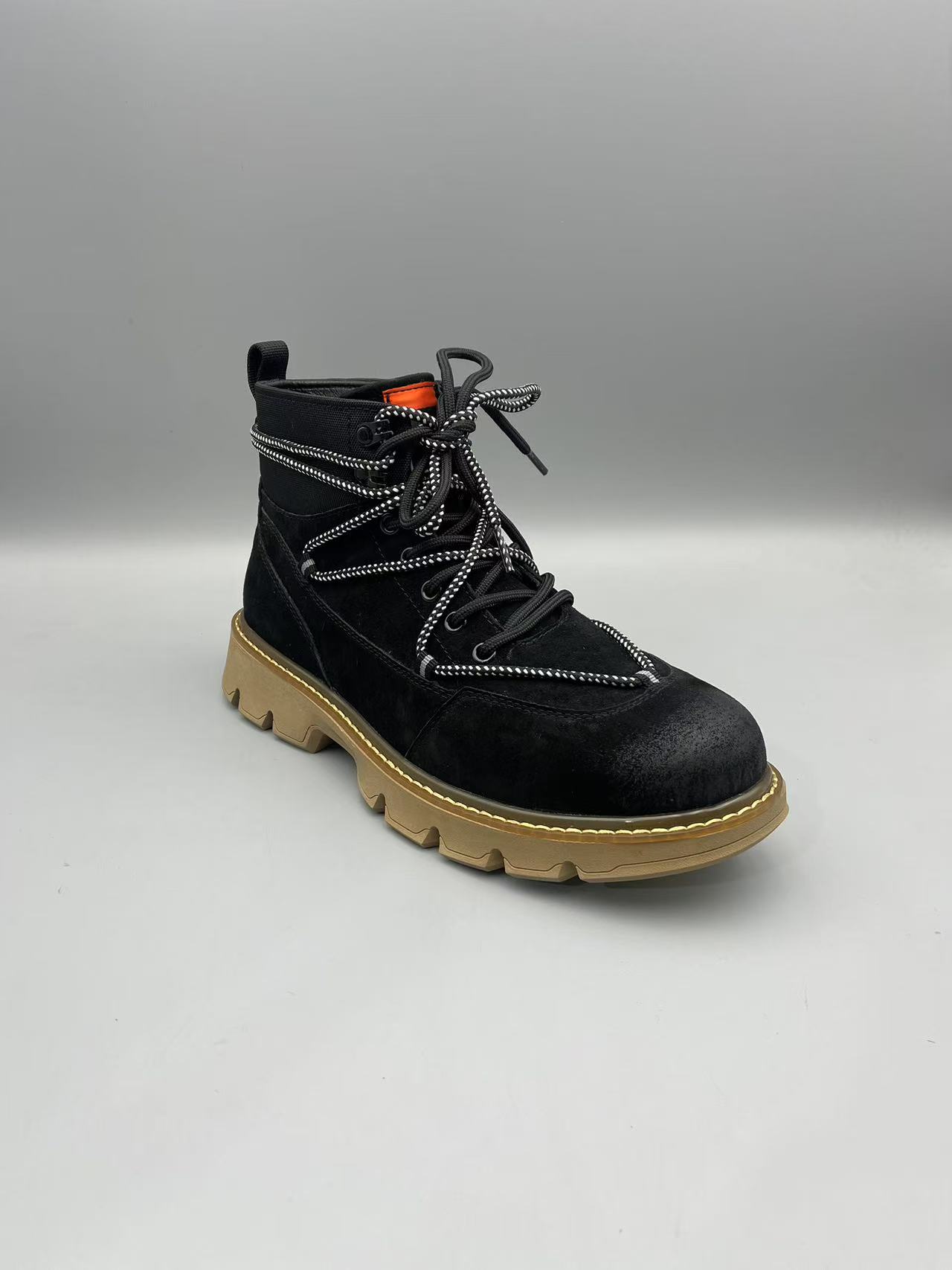  新款轻质厚底系带男士真皮鞋休闲鞋C471