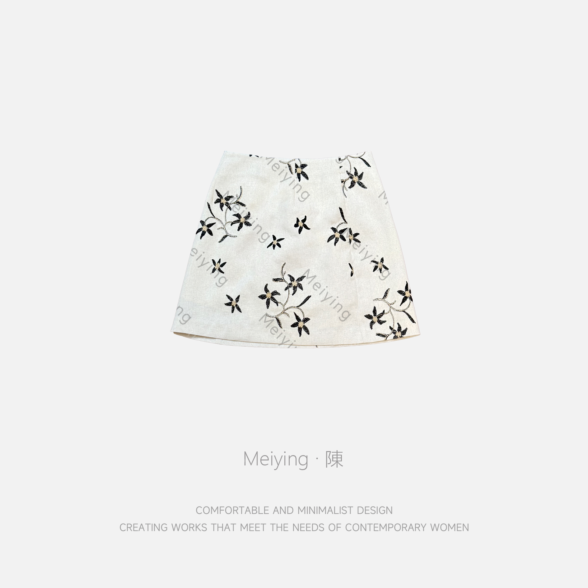 Meiying-2025S/S夏季新品【假日印象】刺绣半身裙YA5XS026