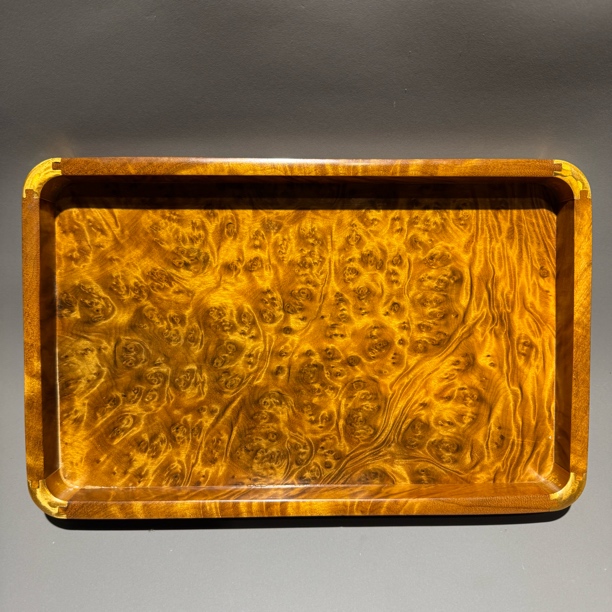 正宗小叶桢楠金丝楠木文承盘葡萄纹高货茶盘木雕工艺品摆件