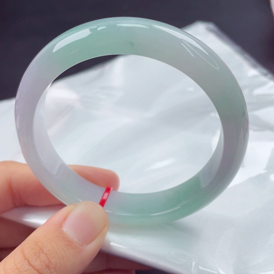 爱***亲翡翠未镶嵌手镯55正圈