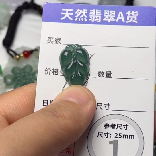 翡翠颈饰未镶嵌叶子