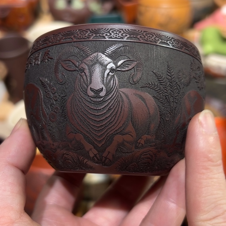 紫砂茶杯宜兴紫砂主人杯