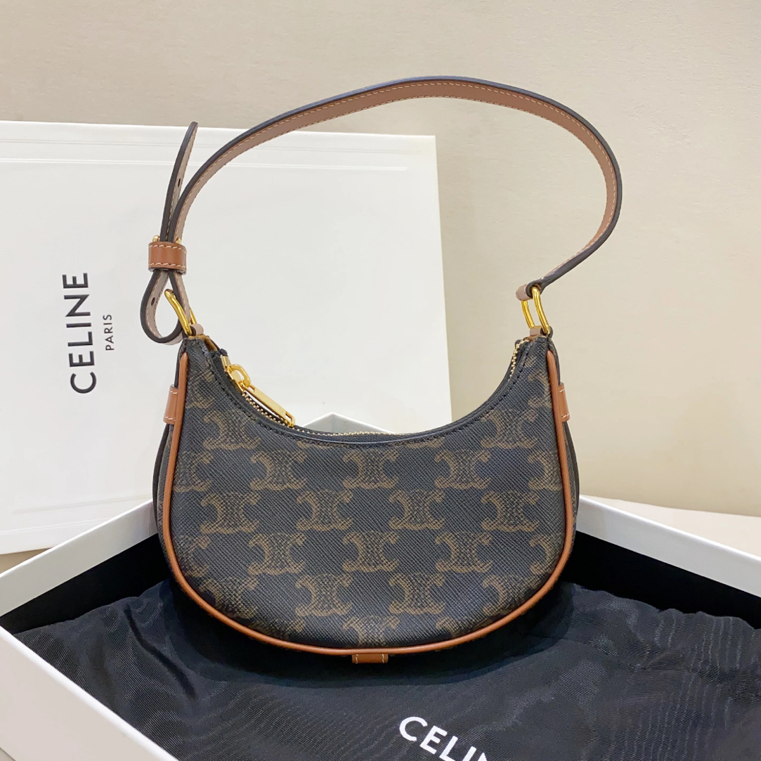 99新 Celine/思琳 林纳奢品丨老花腋下包mini