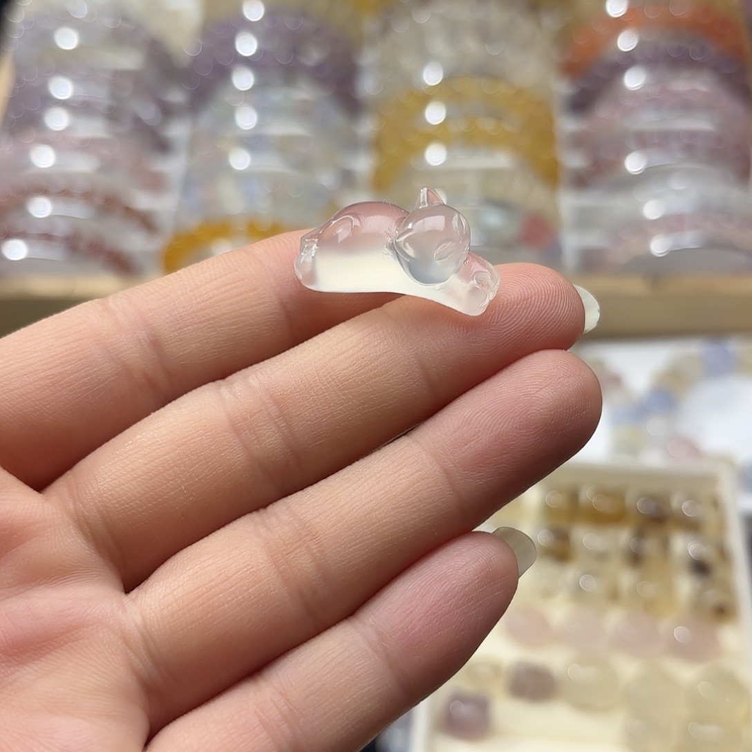 ****玛瑙/玉髓未镶嵌手链趴趴猫
