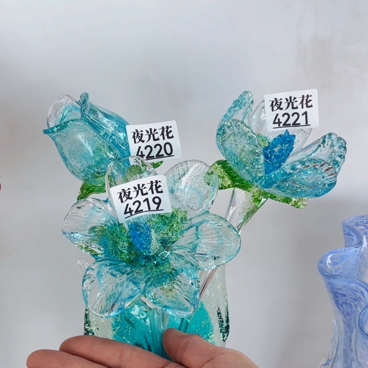 琉璃3夜光花 家悦花瓶摆件