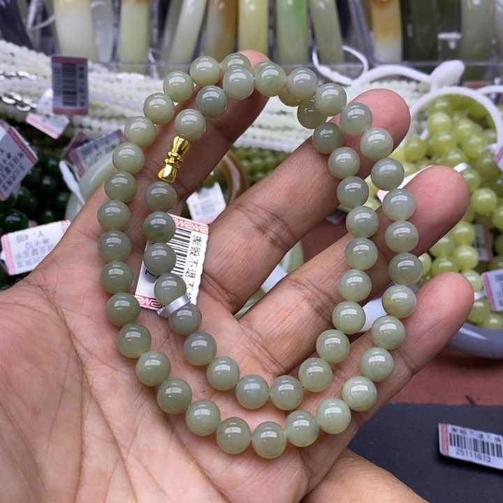 和田玉未镶嵌项链卡8