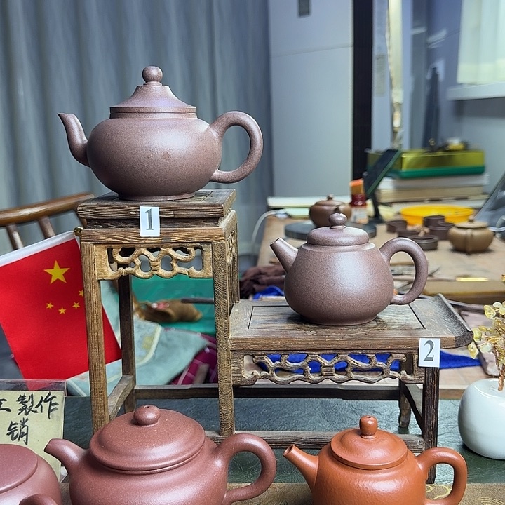 茶壶紫砂九*青灰泥全手工制作