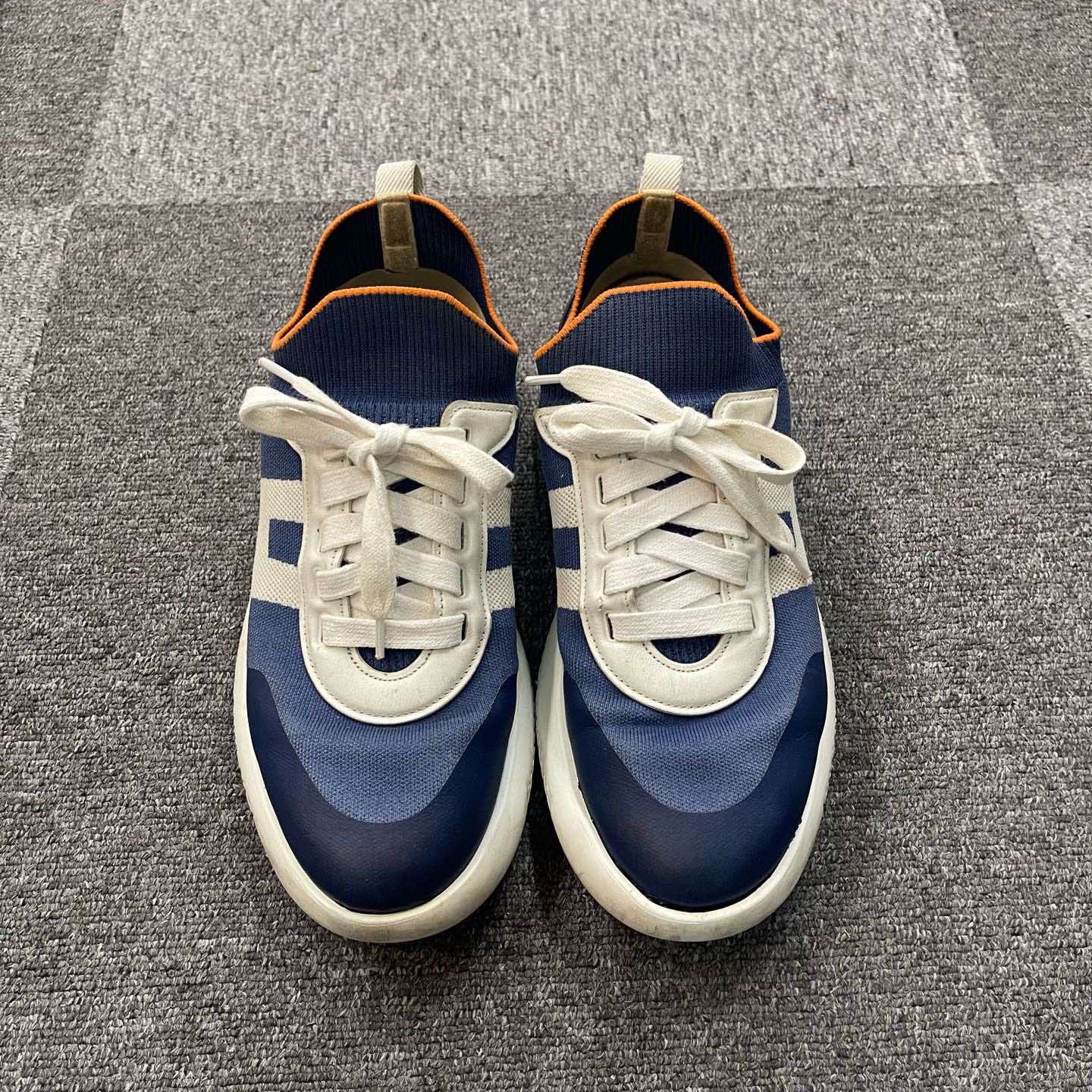 99新 Hermes/爱马仕 Crew蓝色运动鞋/41码/DY216493