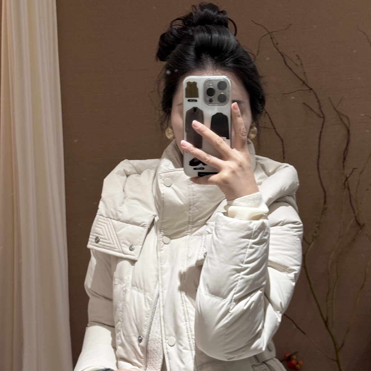 气场御姐风～收腰显瘦连帽长款羽绒服修身羽绒服