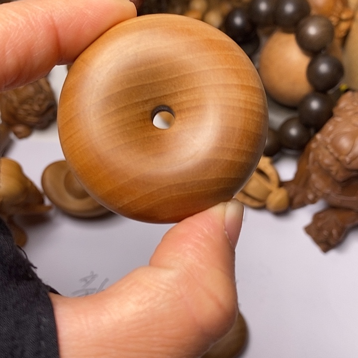 檀香木老山檀香大平安扣微瑕