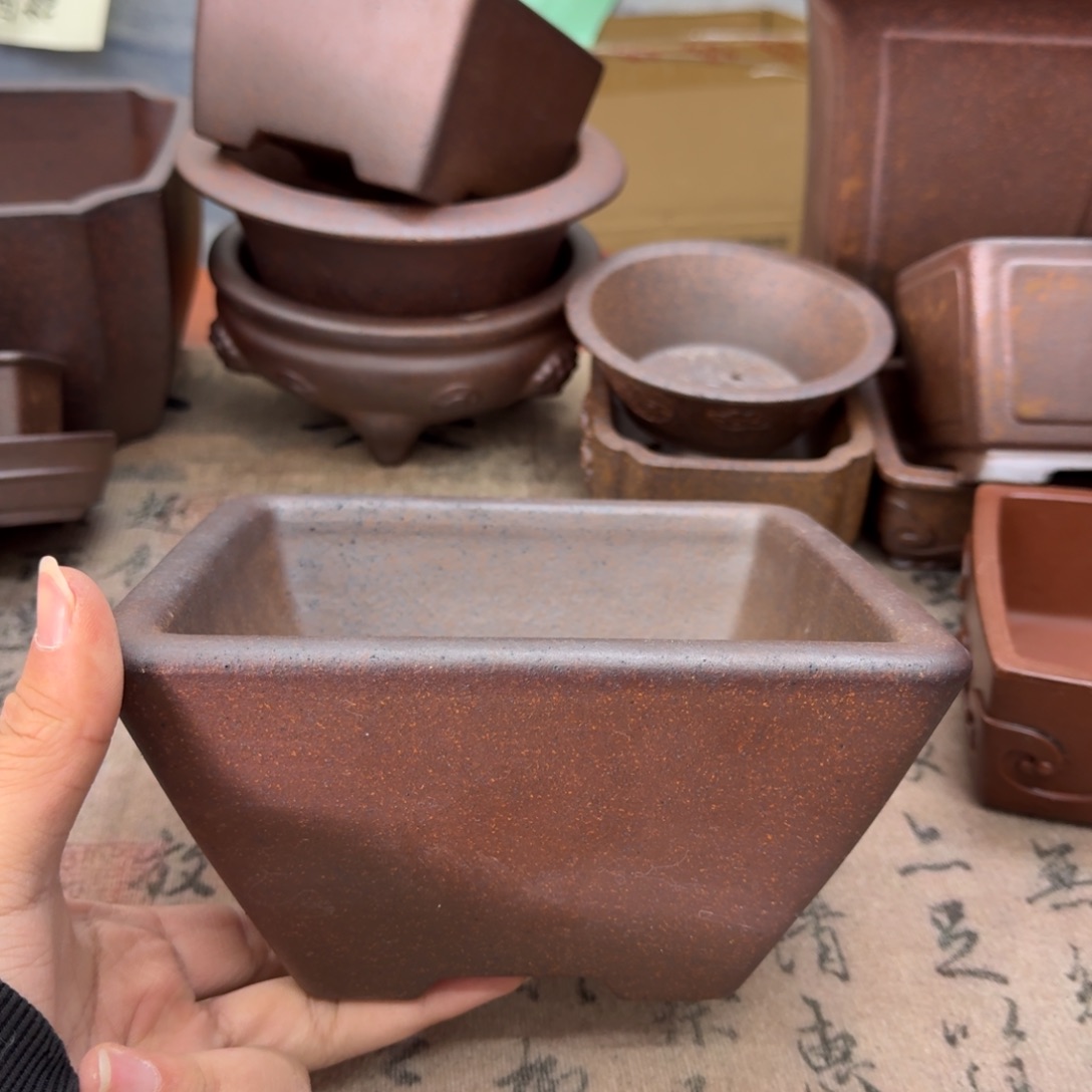 紫砂花盆106号宜兴紫砂正品16x8