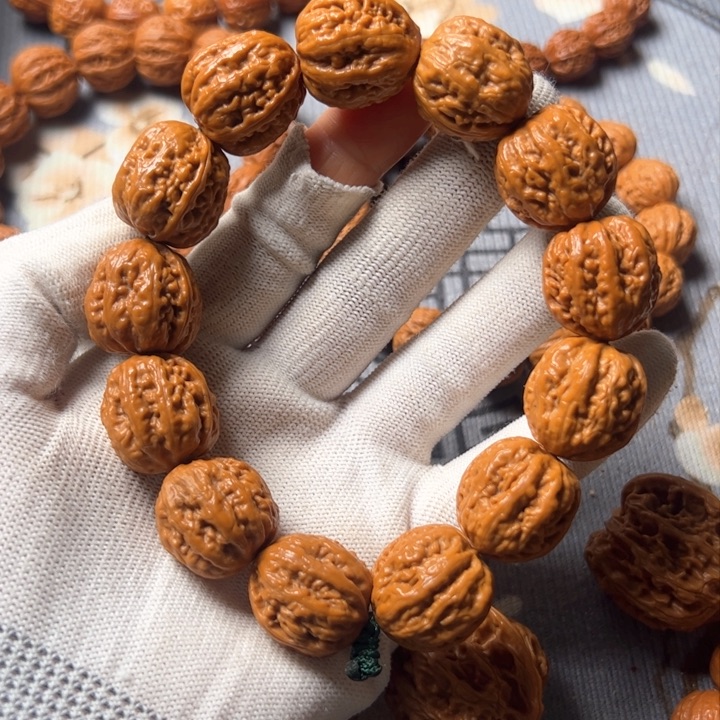 文玩核桃手串21粗筋八棱龙脊纹理