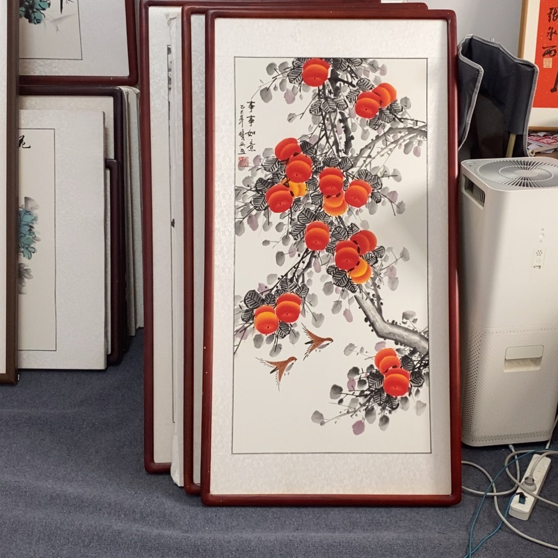 国画125*65尺寸带框包邮送到家