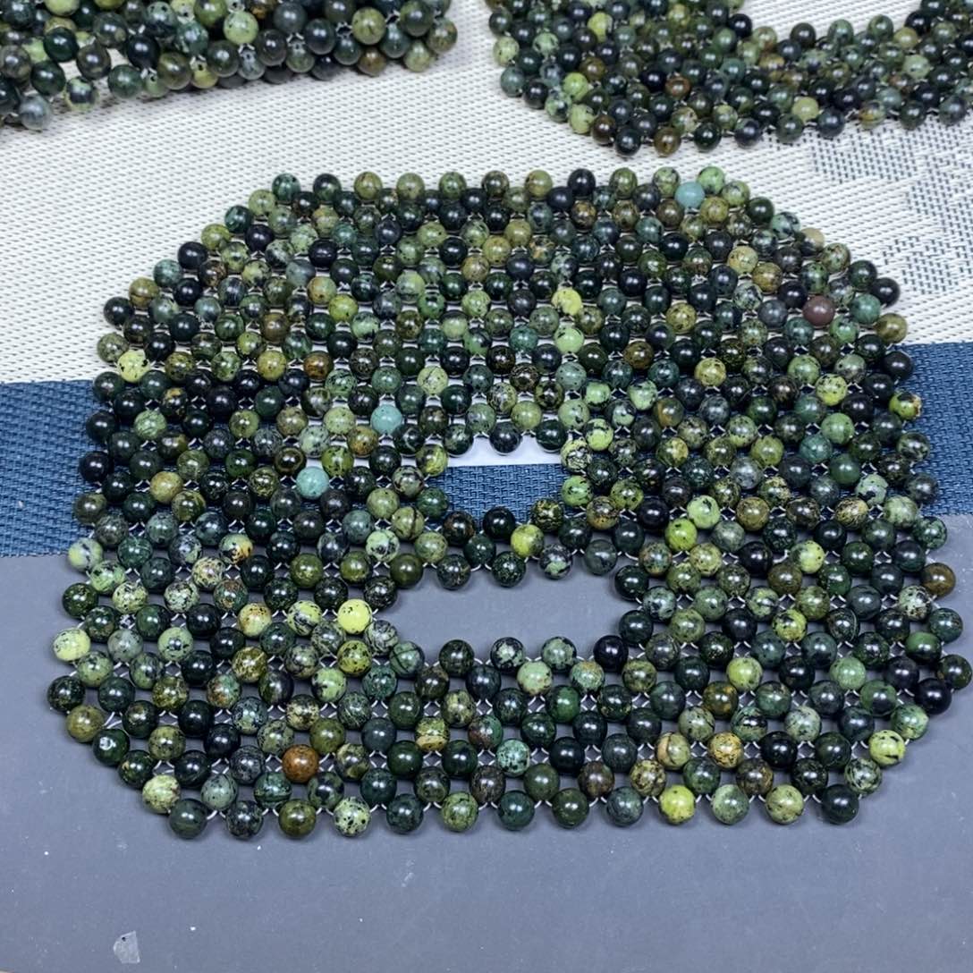 蛇纹石玉面罩8mm未镶嵌用****3