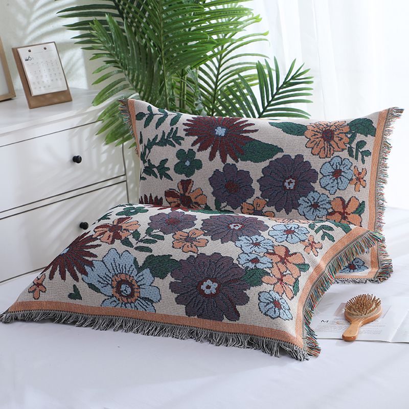 大头鸭【马年纯福利】新年红结婚编织加大号成人儿童枕巾一对52*78商品图