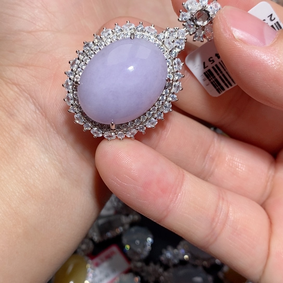 翡翠颈饰银S925镶嵌j j k k