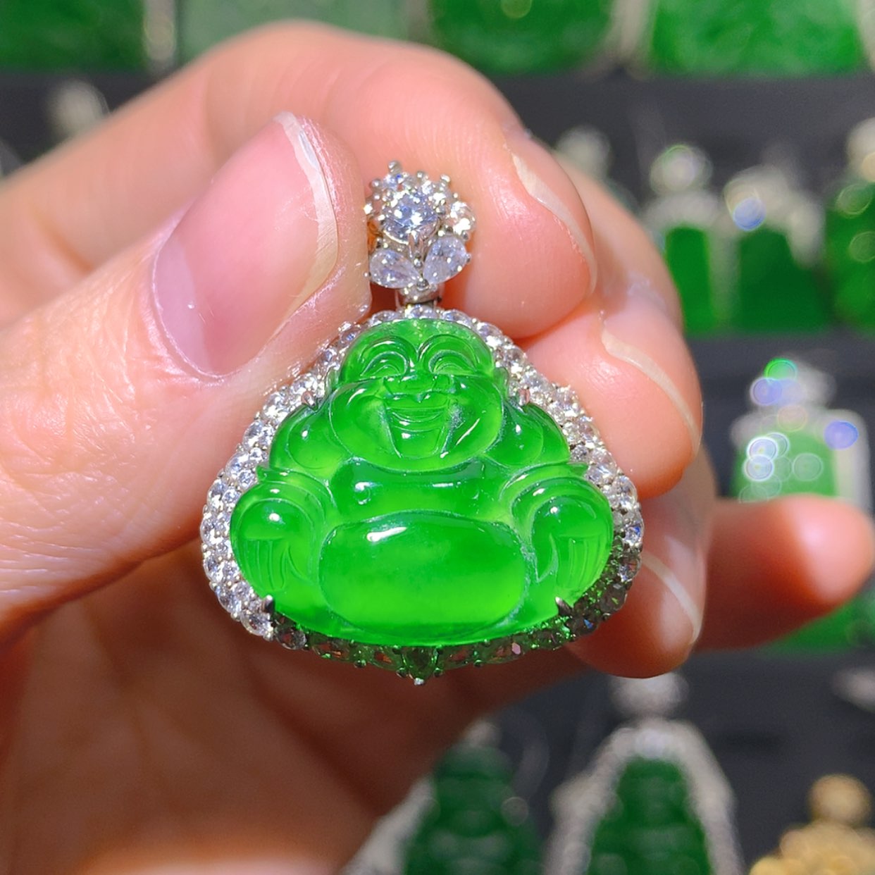 【闪购商品】翡翠吊坠(不含链)银S925镶嵌