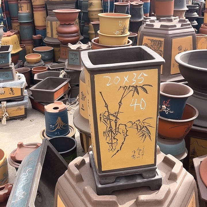 紫砂紫砂花盆也太绝