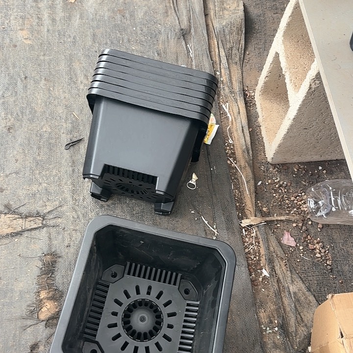 220黑方盆20公分高15公分6个