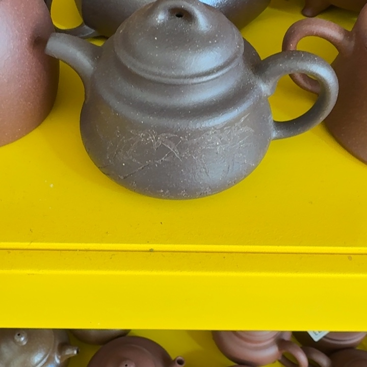 紫砂茶壶紫泥竹顶顶壶160cc