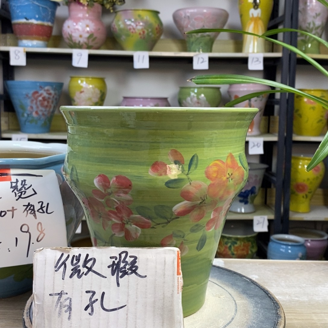 景德镇手工手绘陶瓷花盆