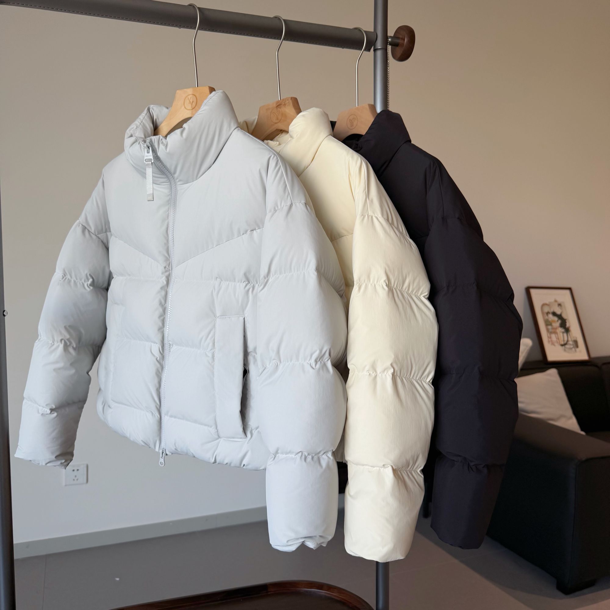 小个子圆圆Y9923海盐奶冻防风立领短款面包羽绒服95白鸭绒外套女