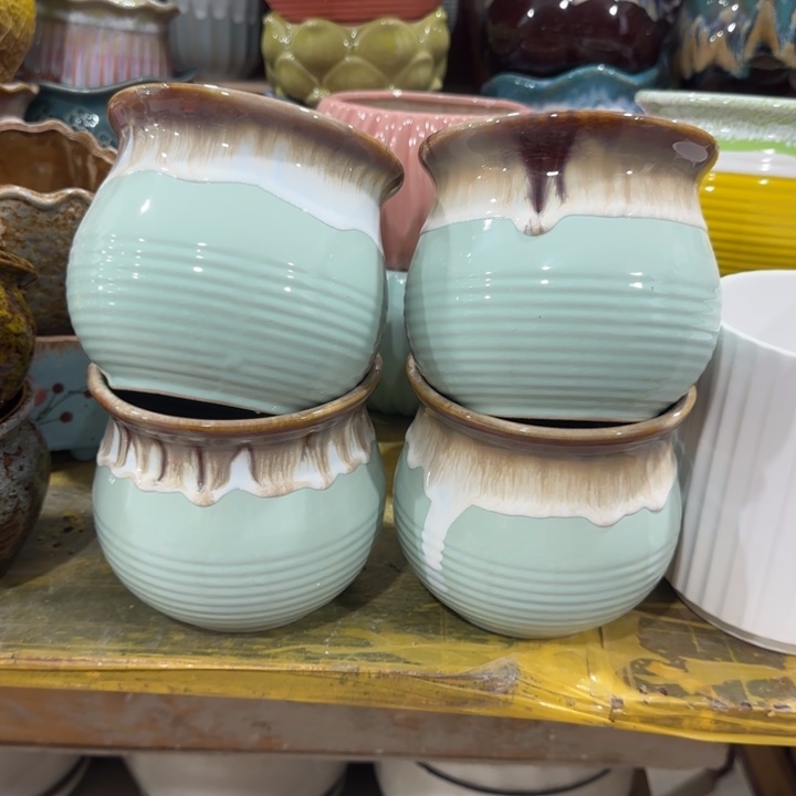 多肉绿植陶瓷花盆凑9块包邮