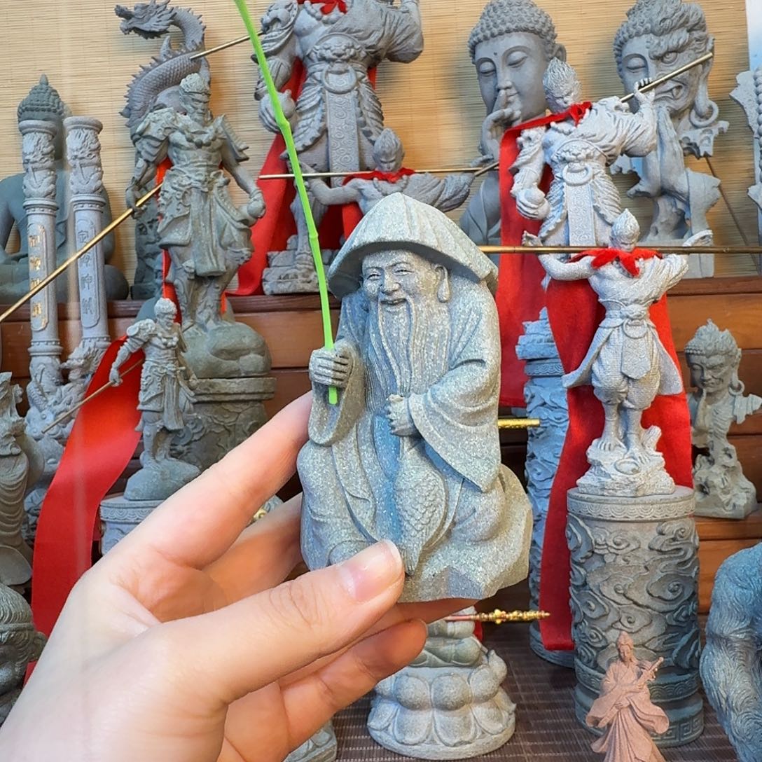 石材青砂石新款钓鱼翁