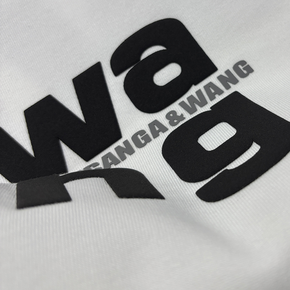 拜安西加BAIANXIJIA男女宽松休闲重磅纯棉T恤打底衫/发泡W