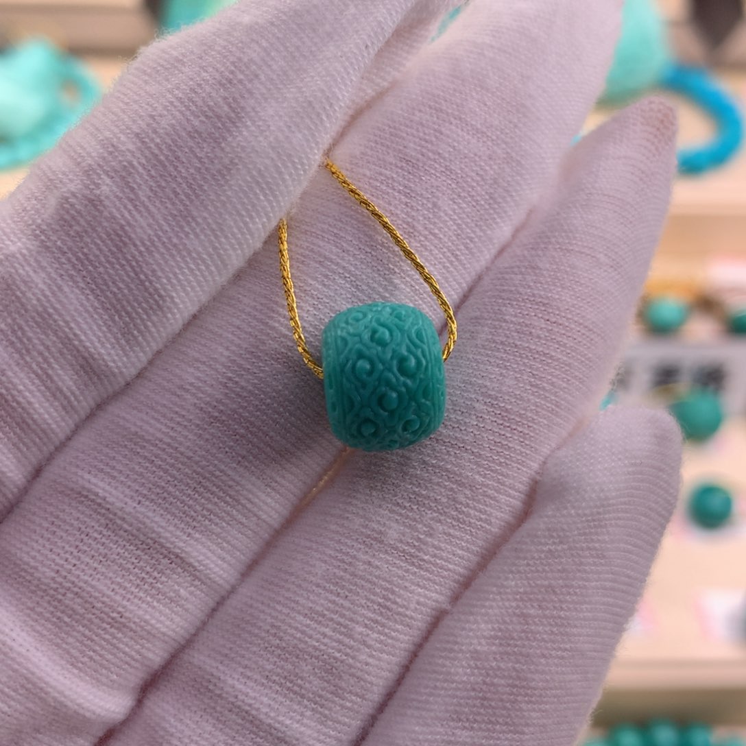 绿松石珠宝奇石未镶嵌金