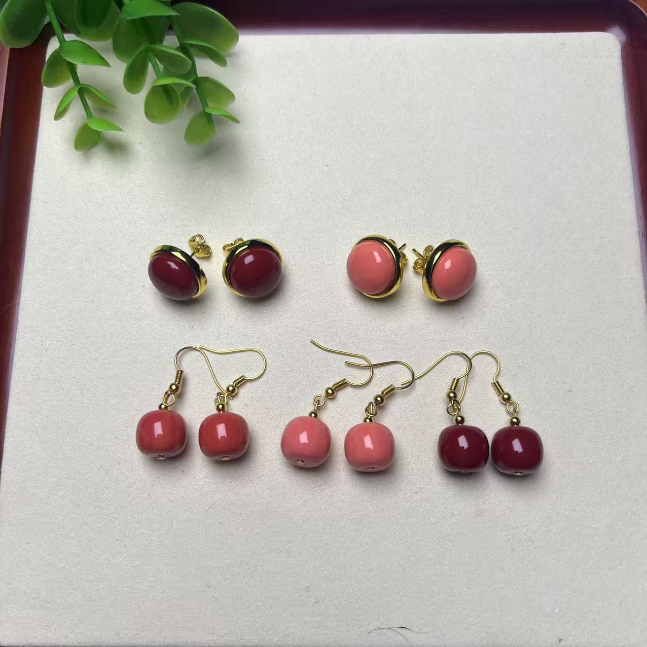 高端精品奇石12mm耳钩*耳钉款发一件S173