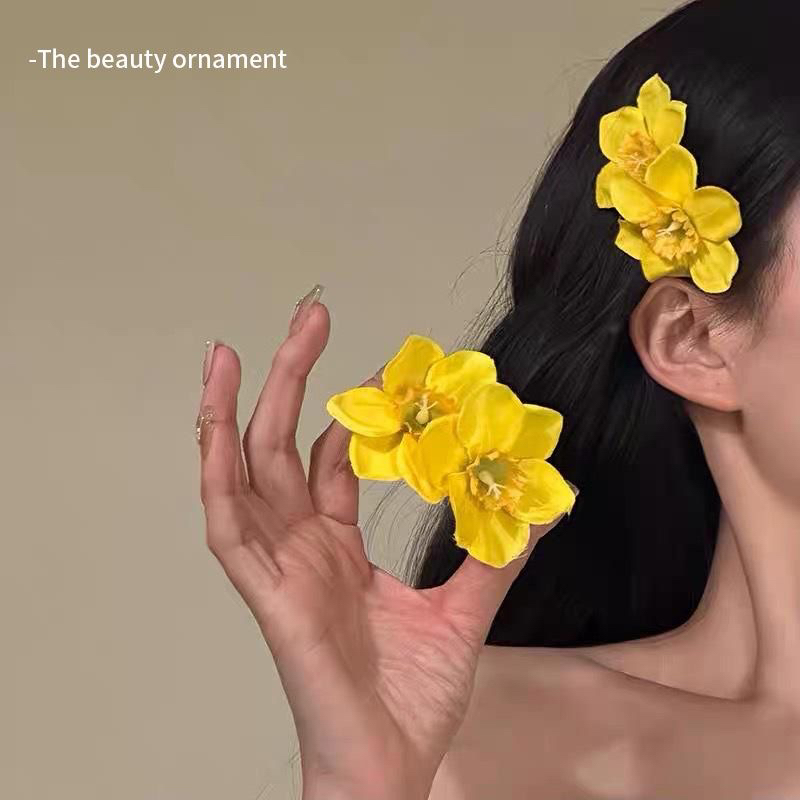 【9月新款】新款发夹配饰法式复古仿真花朵发卡鸭嘴夹头饰发饰