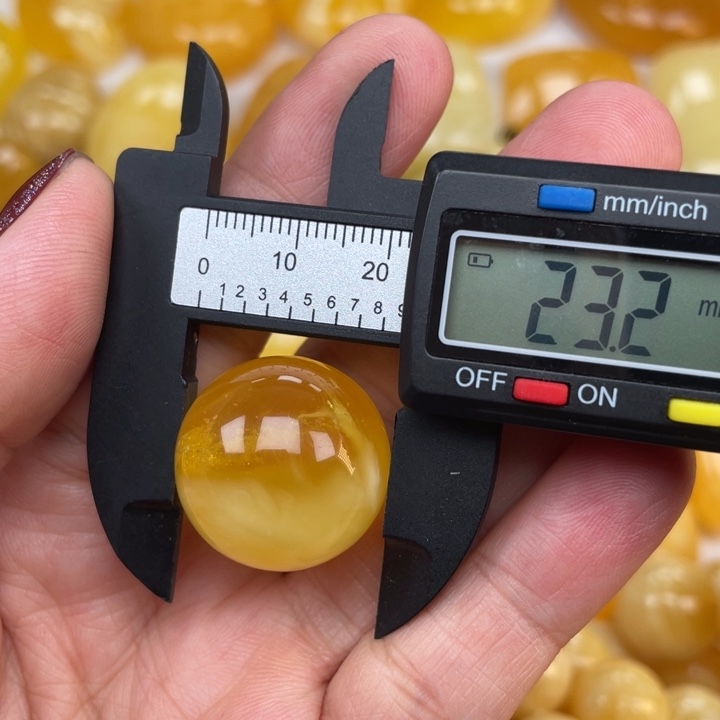裸石蜜蜡未镶嵌蜜蜡圆珠