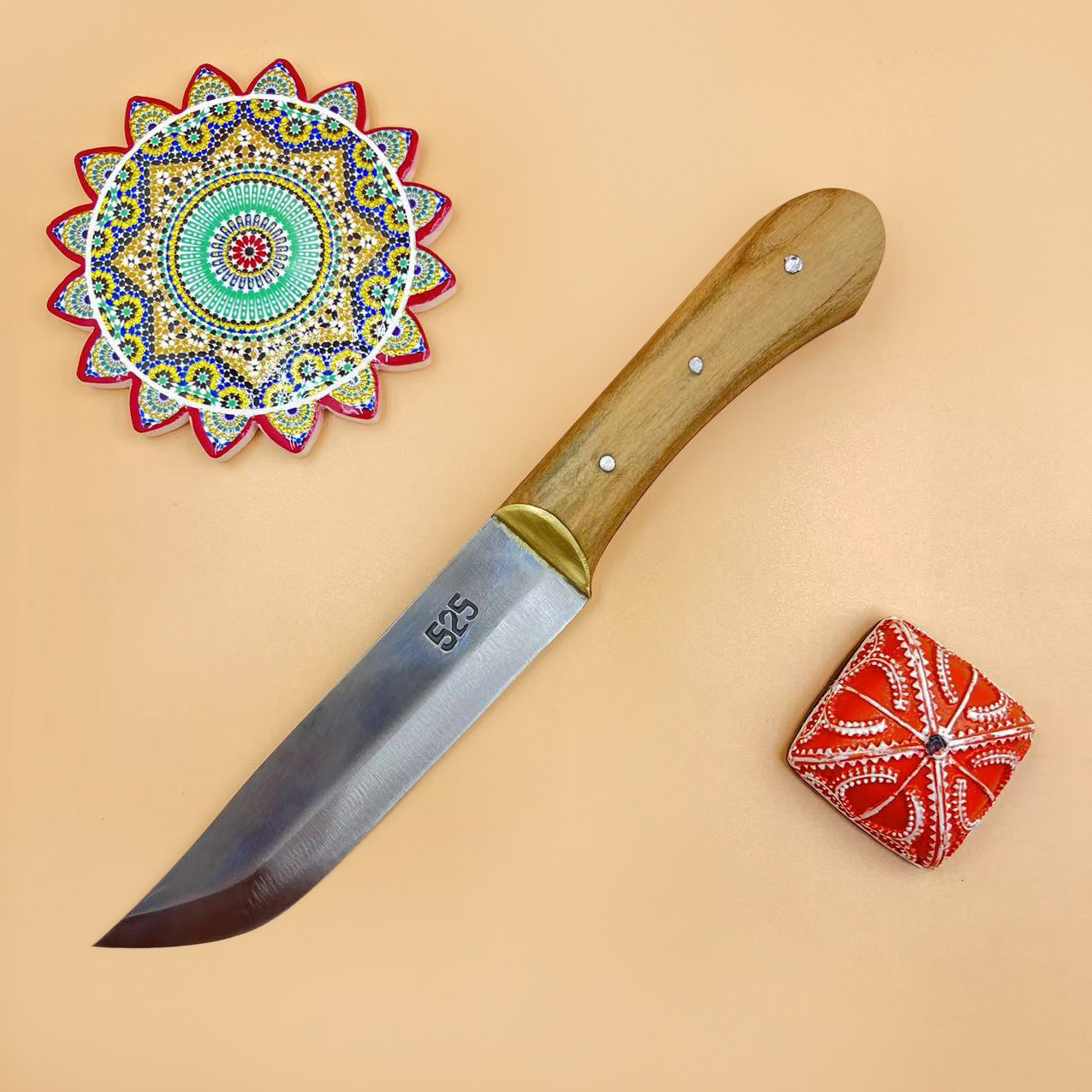 【英吉沙】刀柄实木刀刃轴承钢