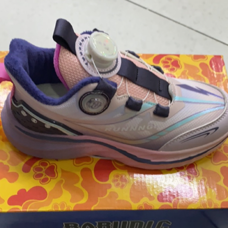 秋冬季皮面保暖中大童女童运动鞋652