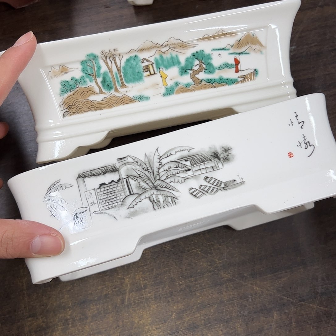 紫砂花盆766号瑕疵2个20/13/6cm福利