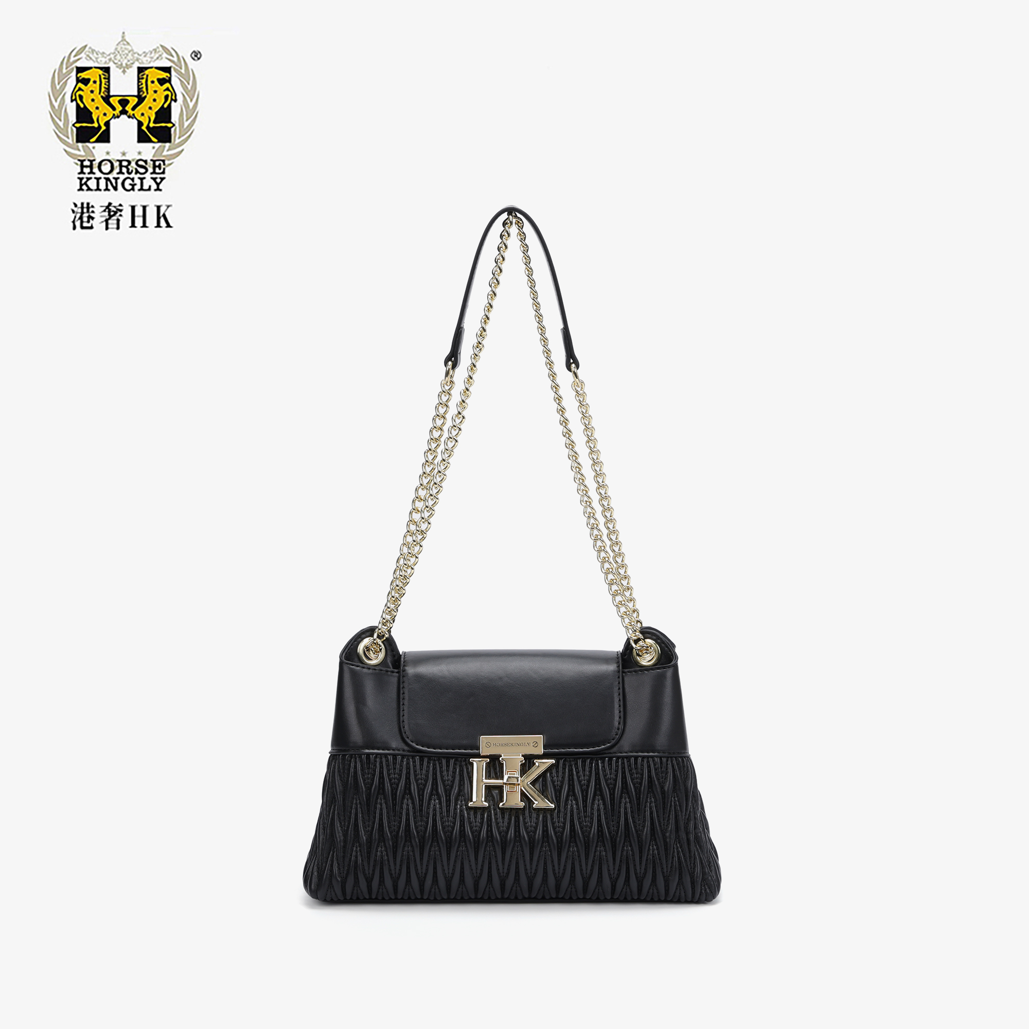 HorseKingly秋冬新款大容量女士包单肩斜挎托特包绣线女包1167
