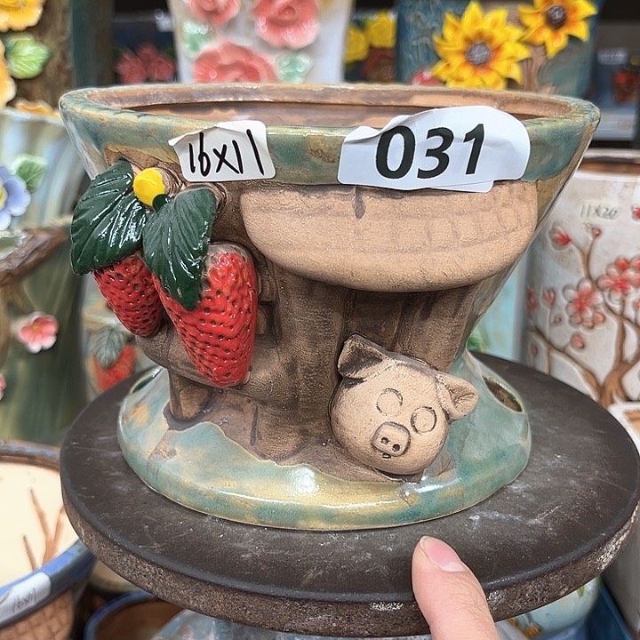 紫砂花盆粗陶材质多肉花盆