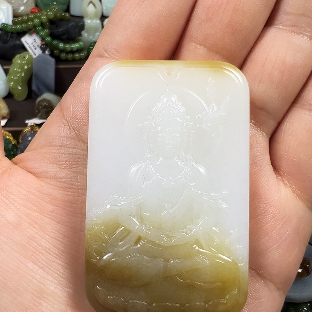 ༺***༻和田玉未镶嵌颈饰