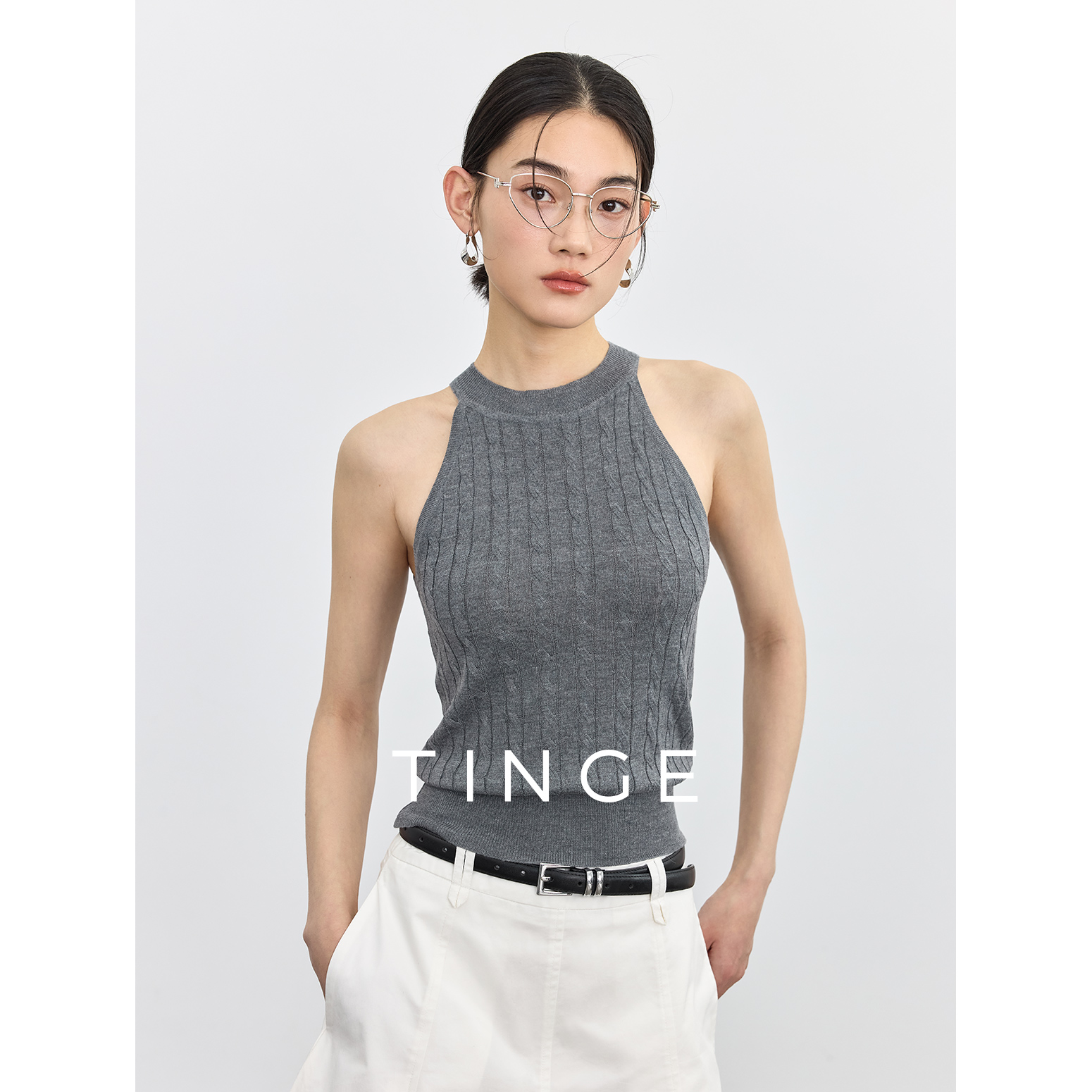 TINGE/贴己贴己修身挂脖美背吊带外穿背心女25年春夏新款直播链接
