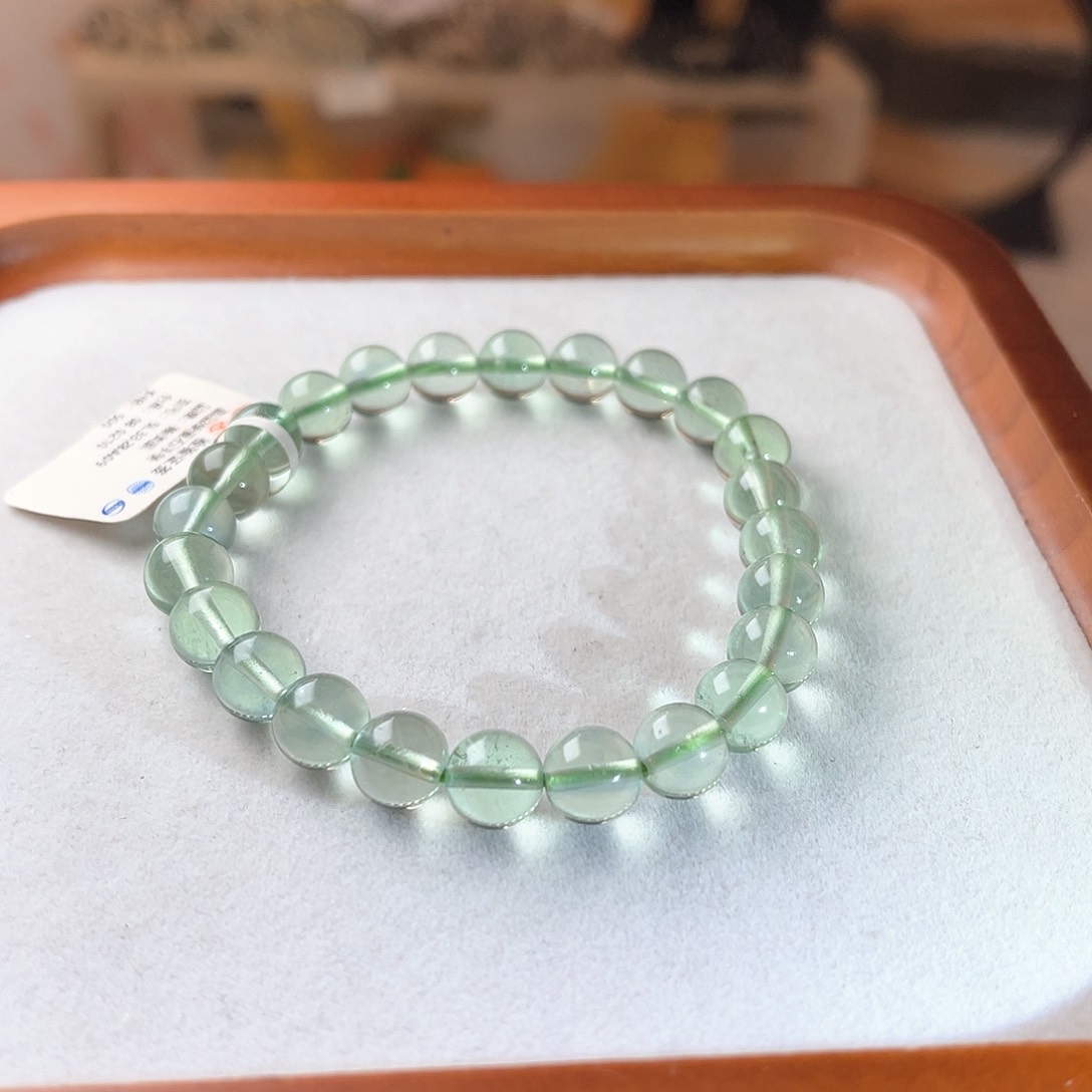 水晶手链未镶嵌王****生高净体绿萤石