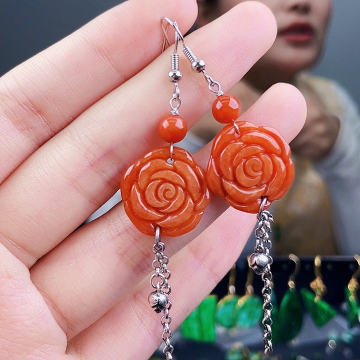 翡翠耳饰未镶嵌饰品