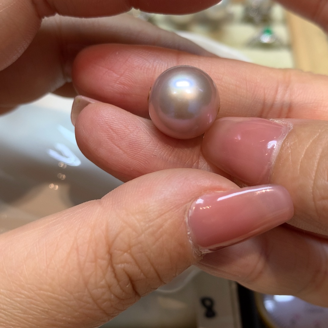 淡水珍珠颈饰18K金镶嵌