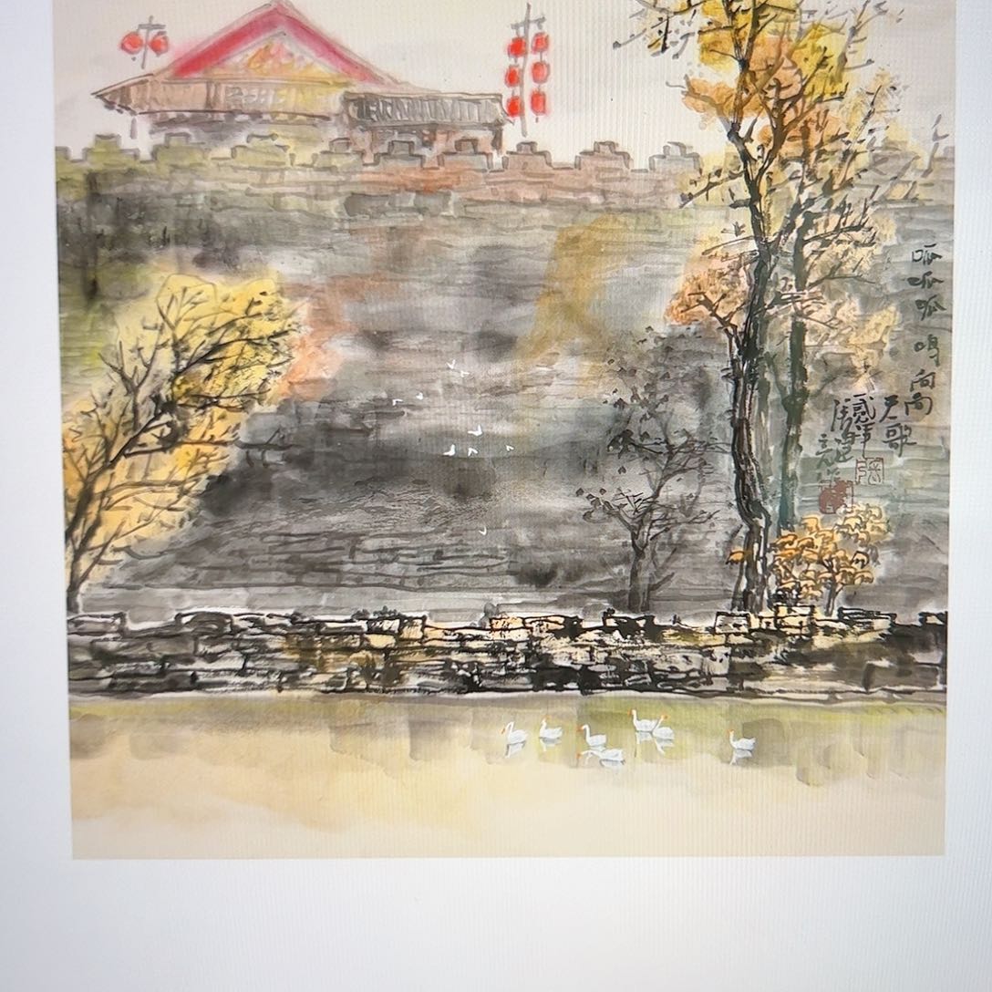 国画（g95022）护城河 书画