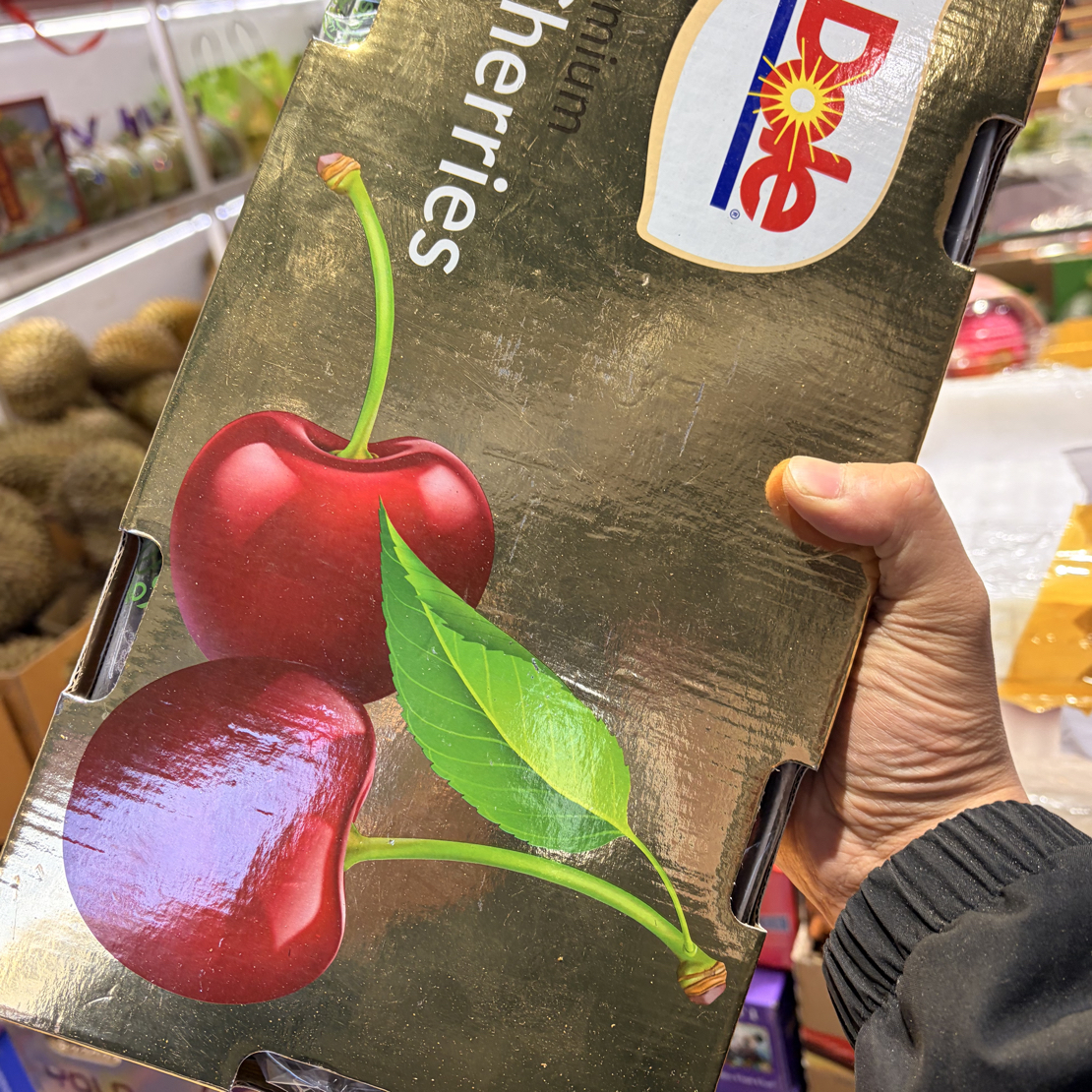 海运dole金条车厘子2JDsantina品种4斤智利